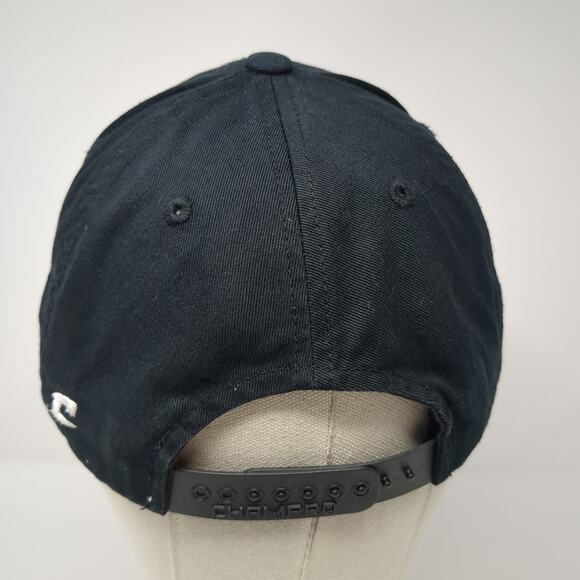 Champro Snapback Hat Black XL Adjustable Embroidered Logo Vent Holes - Picture 6 of 9